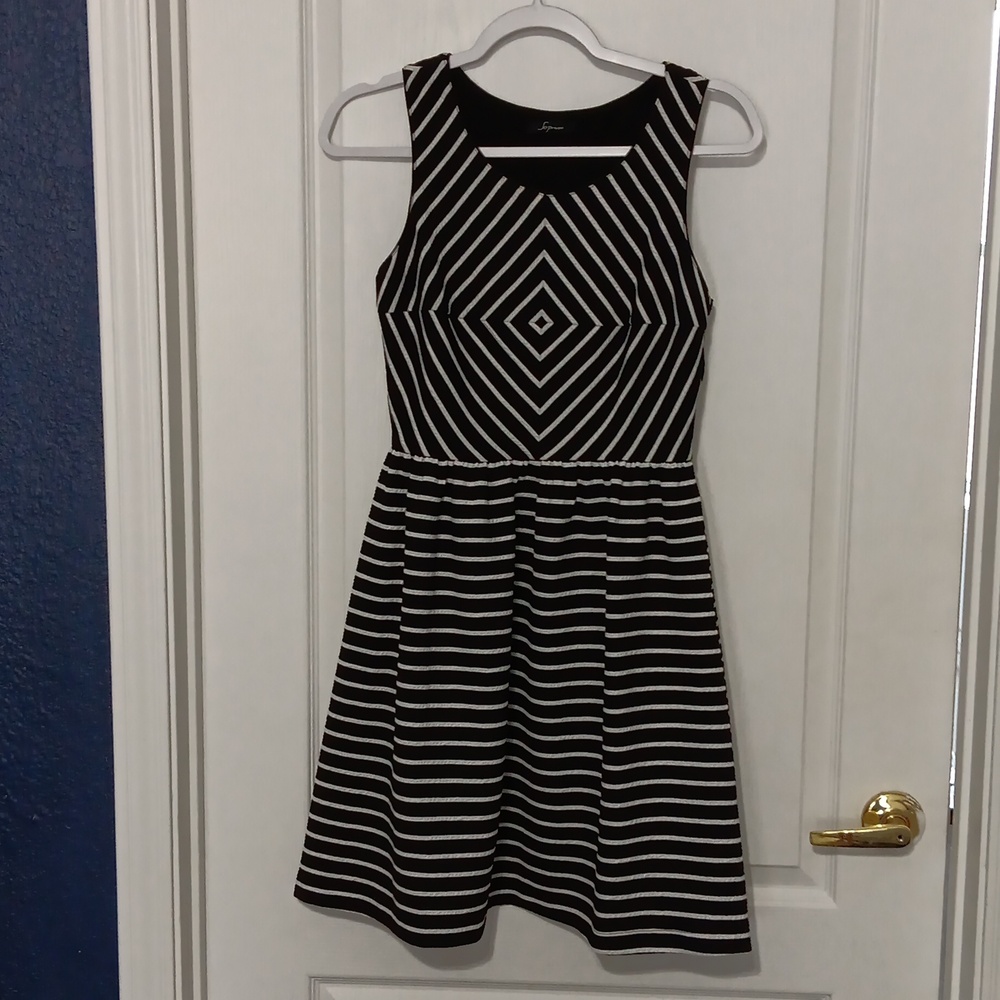 Geometric empire waist dress